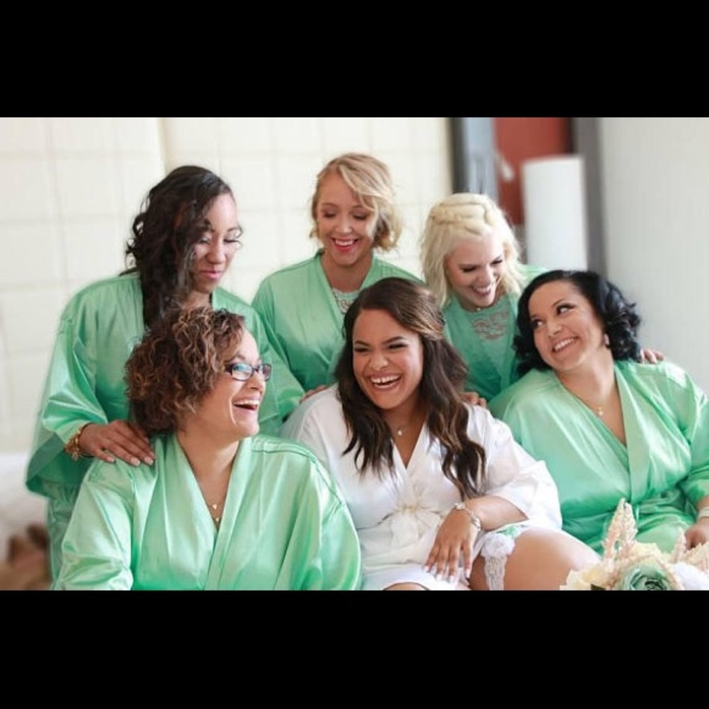 Bride and bridesmaid robes